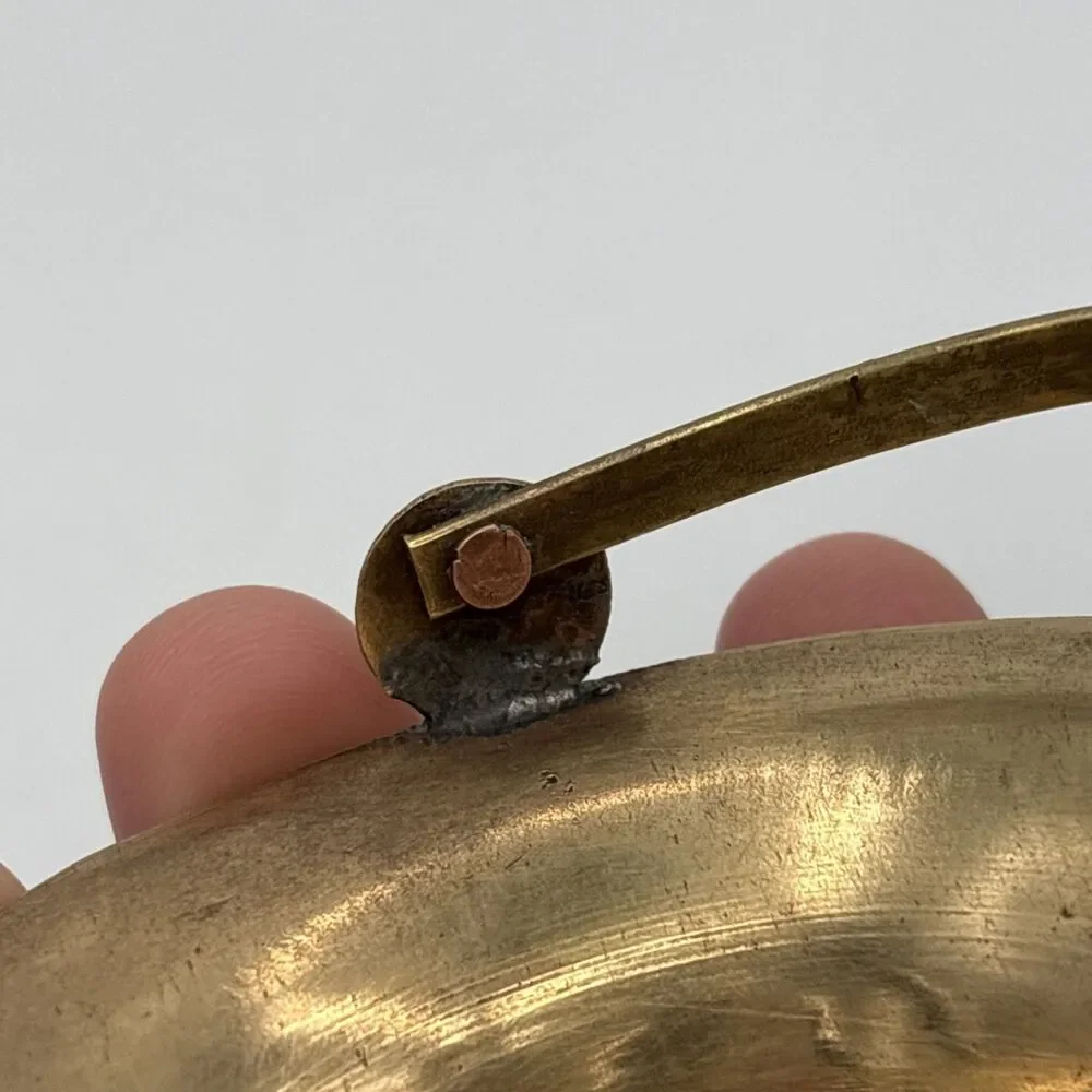 Vintage Brass Small/Miniature Basket Candy Trinket Dish - Decorative